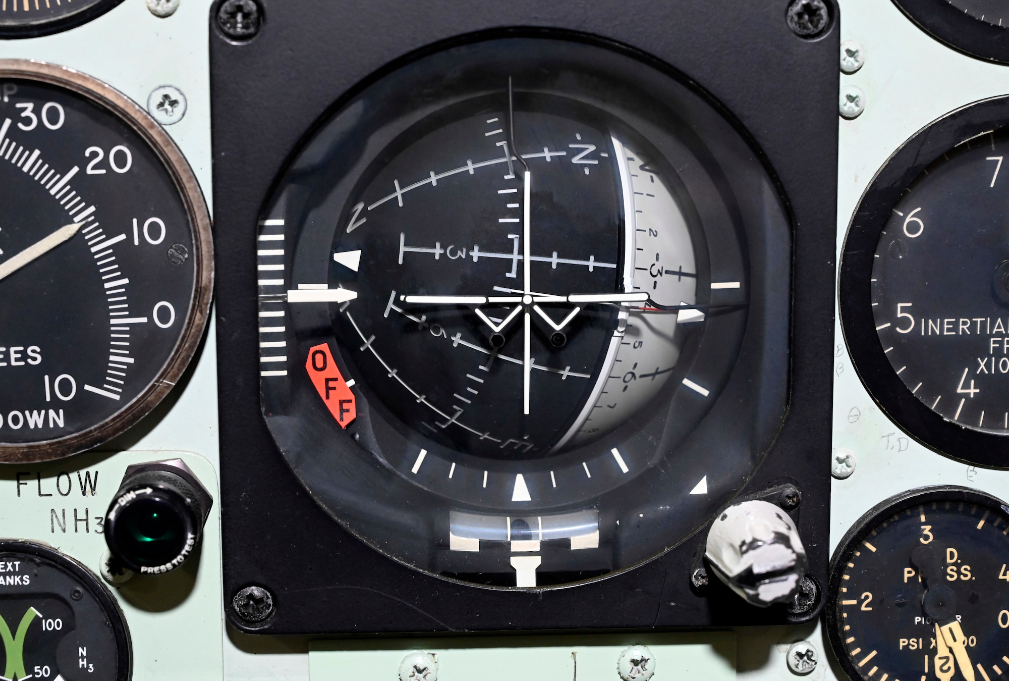 Cockpit views of the North American X-15A-2 on display in the National Museum of the U.S. Air Force Space Gallery.