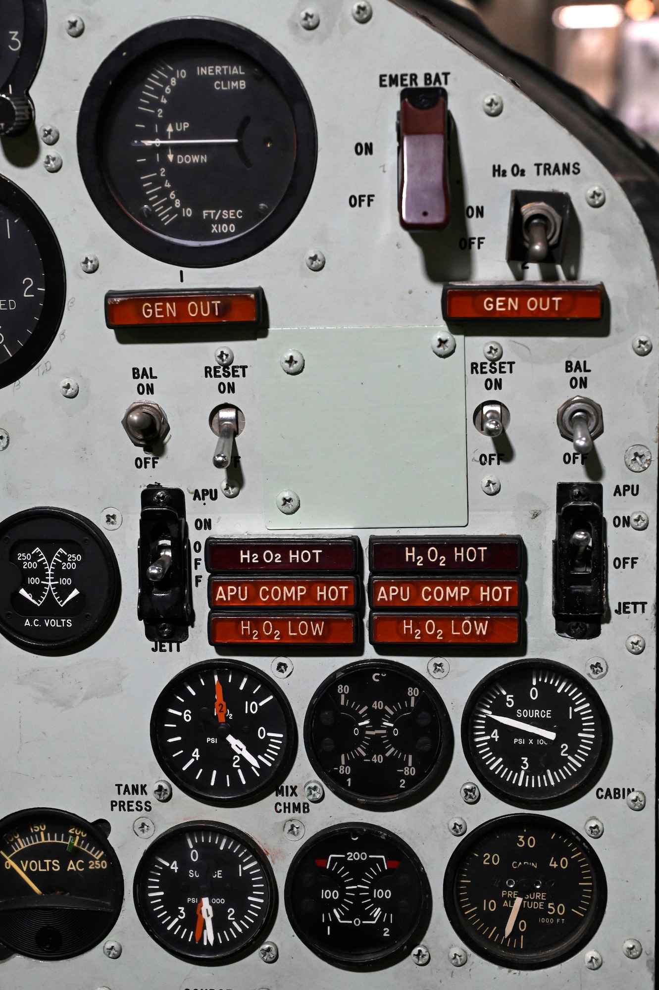 Cockpit views of the North American X-15A-2 on display in the National Museum of the U.S. Air Force Space Gallery.