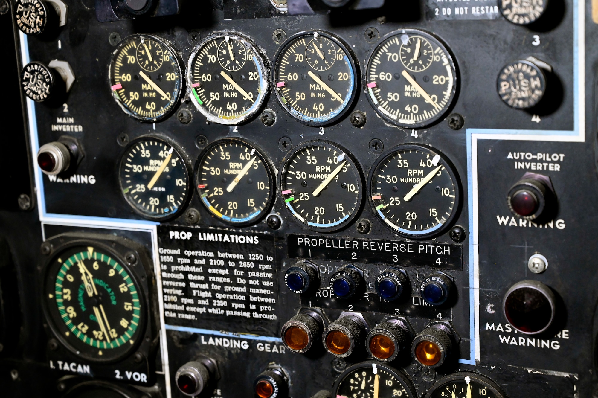 Interior view of the Boeing KC-97L Stratofreighter on display in the Cold War Gallery of the National Museum of the U.S. Air Force.