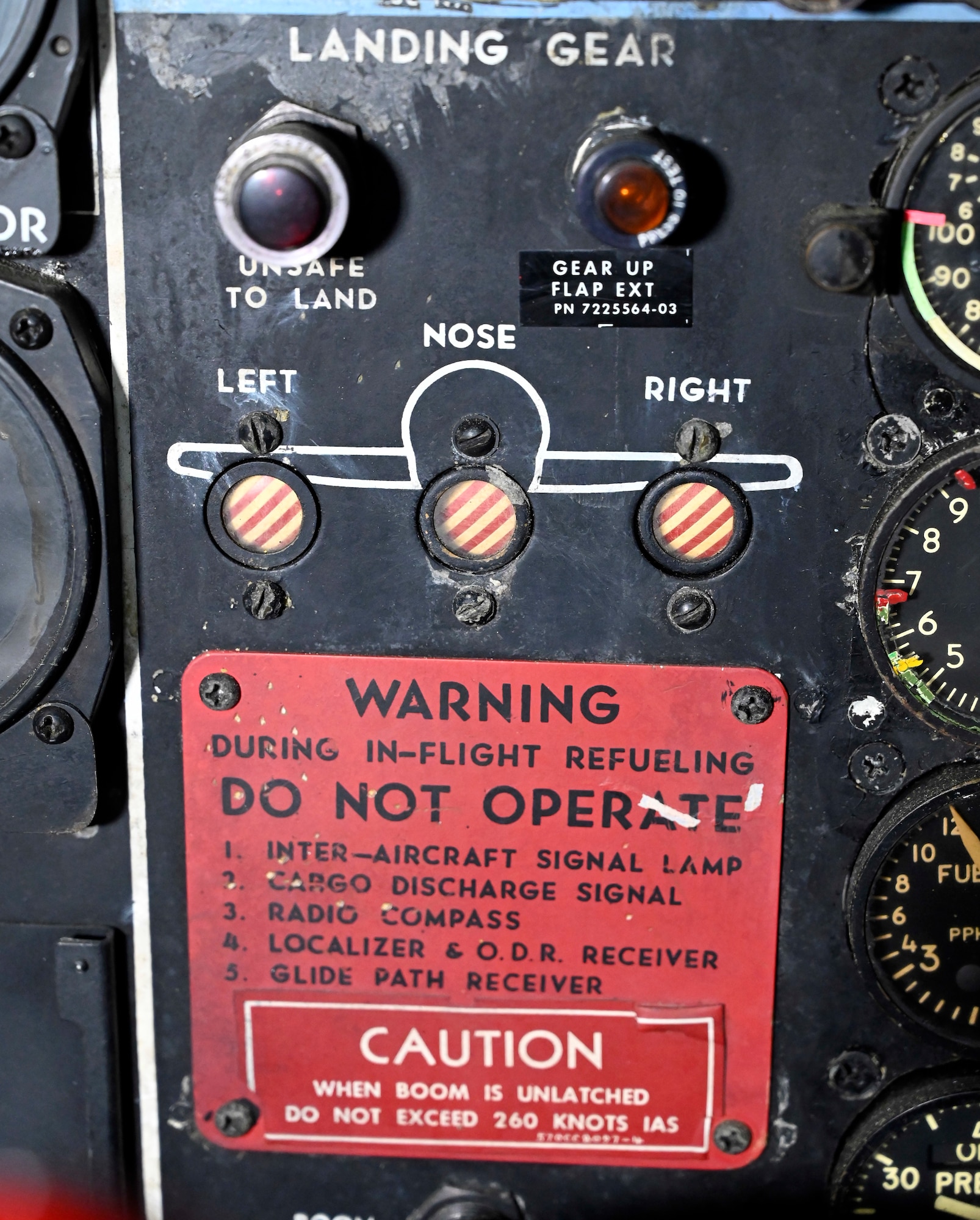 Interior view of the Boeing KC-97L Stratofreighter on display in the Cold War Gallery of the National Museum of the U.S. Air Force.