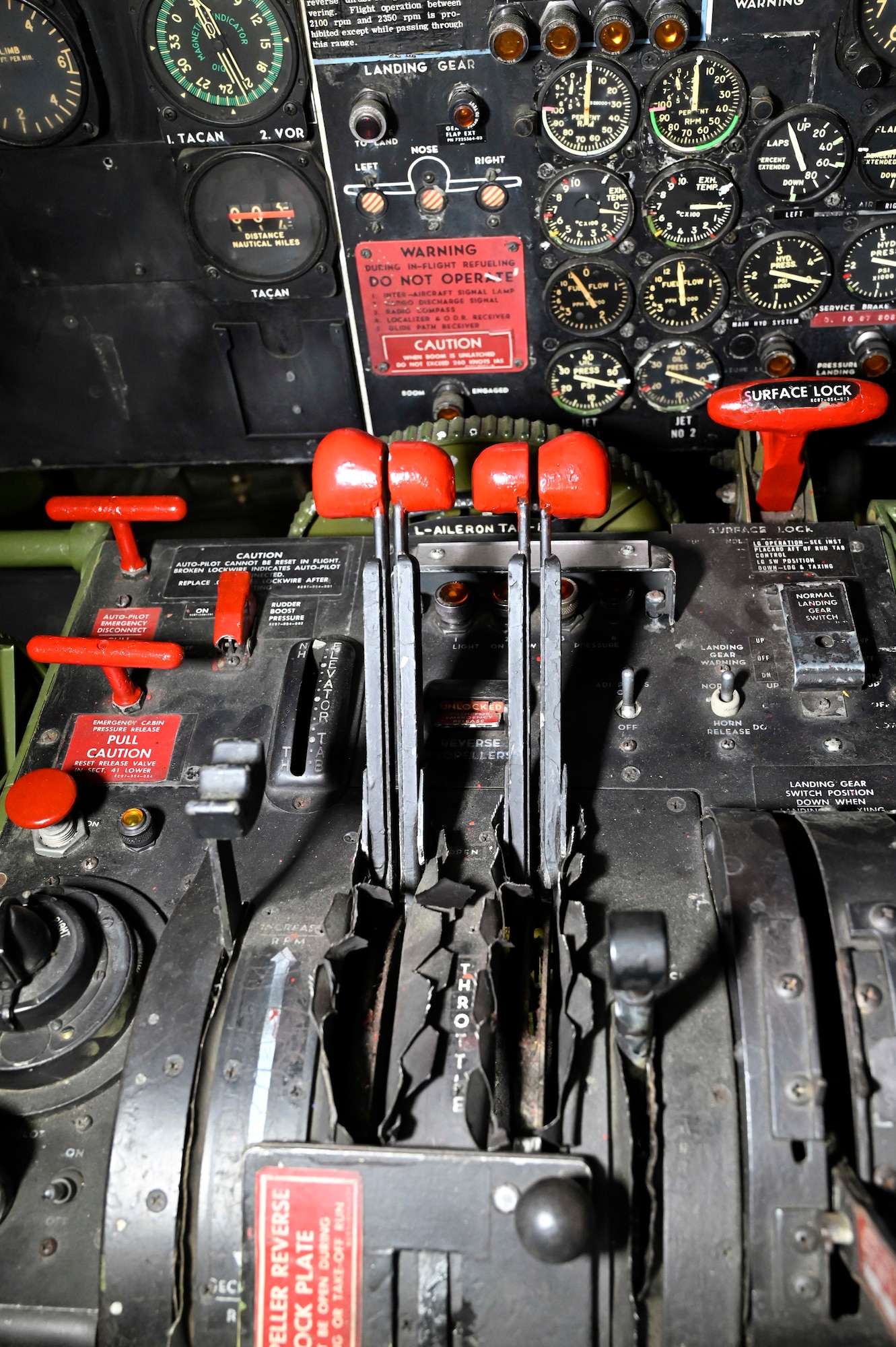 Interior view of the Boeing KC-97L Stratofreighter on display in the Cold War Gallery of the National Museum of the U.S. Air Force.
