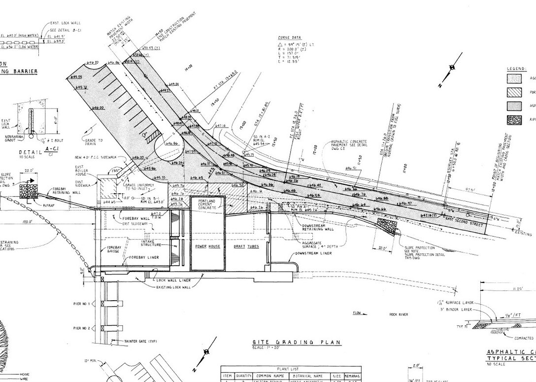 East 2nd St. at Rock Falls, Illinois, Engineering Drawing