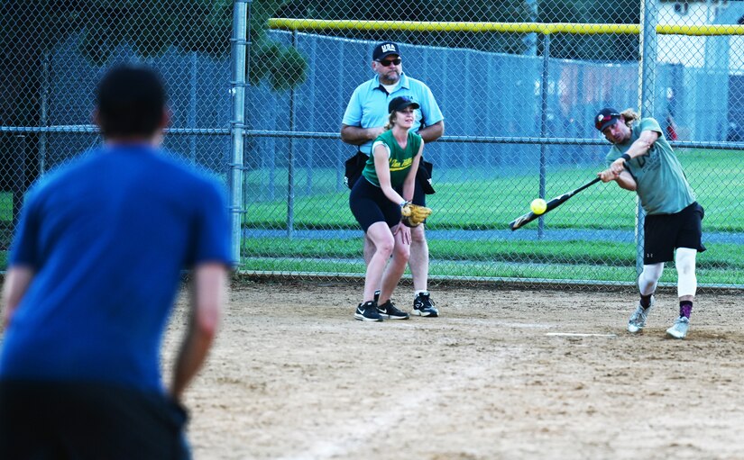 Thirty-six teams made up of U.S. House of Representative staffers competed in an all-day softball tournment Sept. 18, 2021 at Joint Base Anacostia-Bolling, Washington, D.C., in the battle for the 2021 U.S. House Softball League title. The competition is the culmination of the season of play involving 75 teams across the nation. The U.S. House and Senate softball leagues collaborate with Joint Base Anacostia-Bolling as a prime location in the National Capital Region to host this annual morale engagement. (U.S. Air Force photo by Benjamin Matwey)