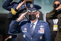 U.S. Air Force Gen. Glen D. Vanherck, commander of North American Aerospace Defense Command and U.S. Northern Command, attends an inauguration ceremony during the Feria Aeroespacial México (FAMEX), or the Mexico Aerospace Fair, at Base Aérea No.1 de Santa Lucía, Mexico, Sep. 22, 2021. U.S. participation in the air show is meant as a sign of support for Mexico, a close partner and neighbor.