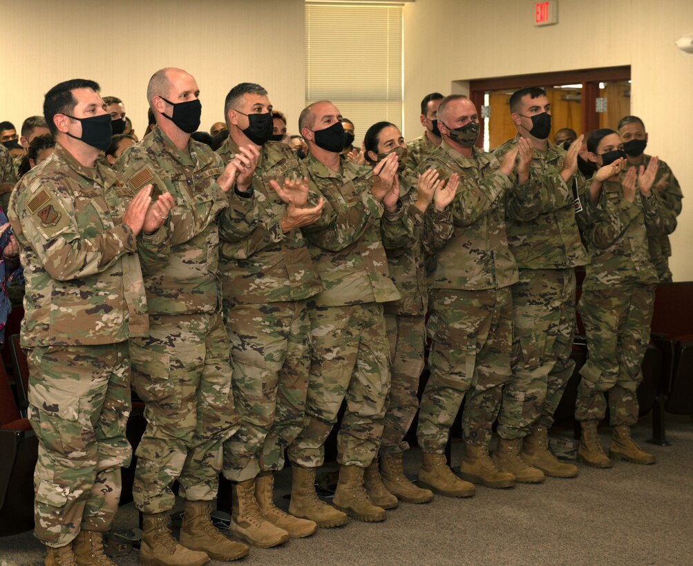 The 192nd Wing’s 203rd Rapid Engineer Deployable Heavy Operational Repair Squadron Engineers (RED HORSE) holds a change of command ceremony Oct. 2, 2021, at State Military Reservation in Virginia Beach, Virginia.