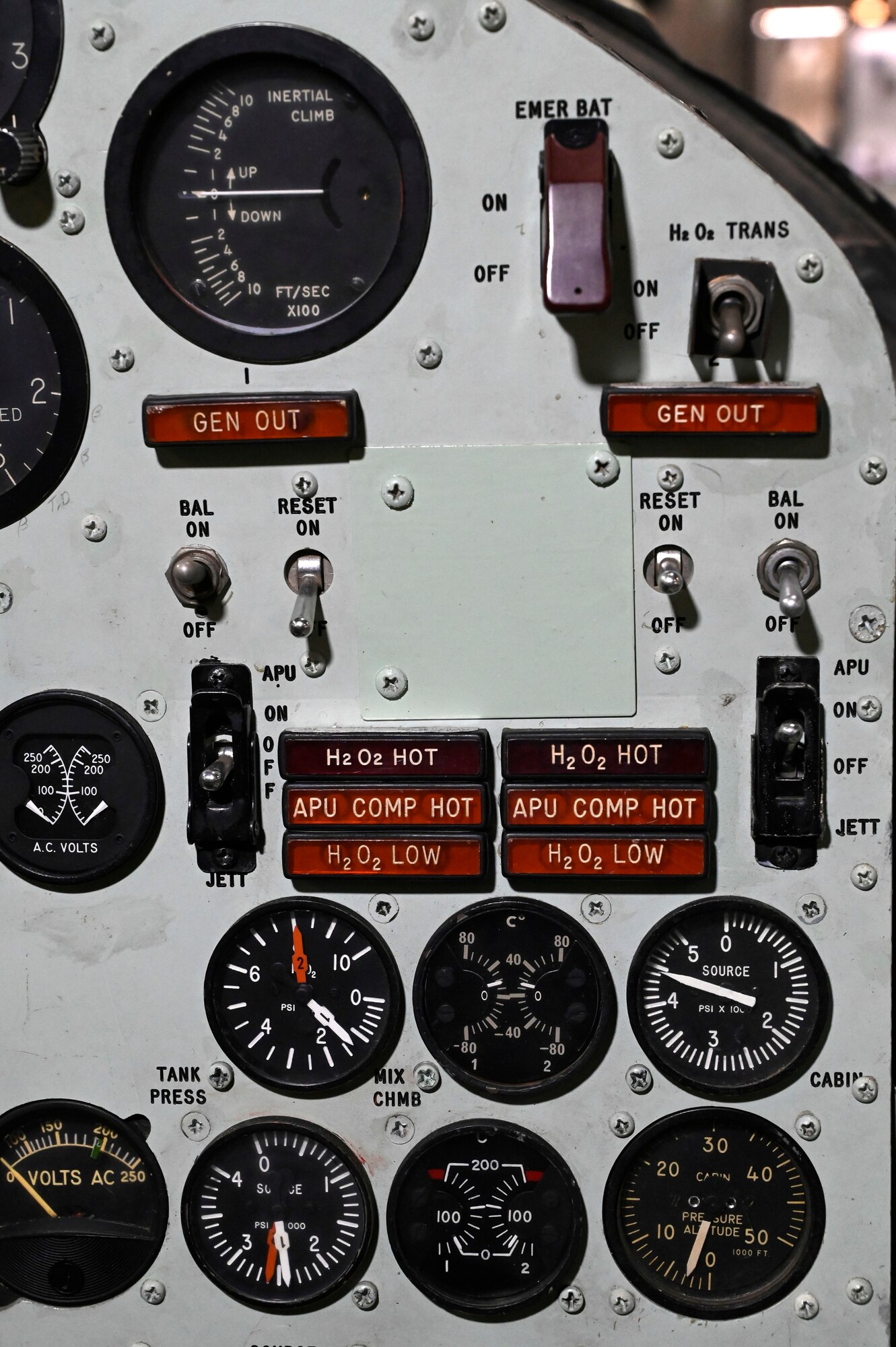 Cockpit views of the North American X-15A-2 on display in the National Museum of the U.S. Air Force Space Gallery.