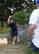 U.S. Coast Guard Petty Officer 3rd Class Jerrid Wavrunek throws a bean bag during a corn-hole tournament at the Minuteman Commons at Hanscom Air Force Base, Mass., Oct. 1.