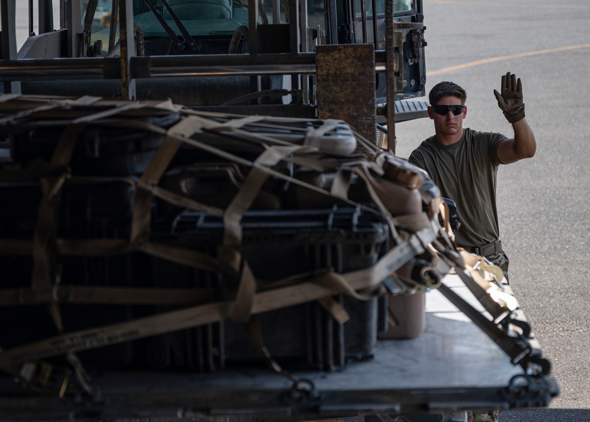 Airmen from Ali Al Salem Air Base and Al-Jaber Air Base, Kuwait, honed the 386th Air Expeditionary Wing’s force generation capabilities by training in the Agile Combat Employment (ACE) concept between the two bases during Blue Marauder 21.