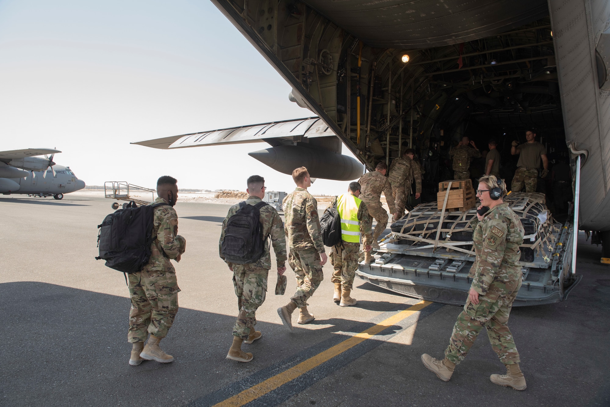 Airmen from Ali Al Salem Air Base and Al-Jaber Air Base, Kuwait, honed the 386th Air Expeditionary Wing’s force generation capabilities by training in the Agile Combat Employment (ACE) concept between the two bases during Blue Marauder 21.