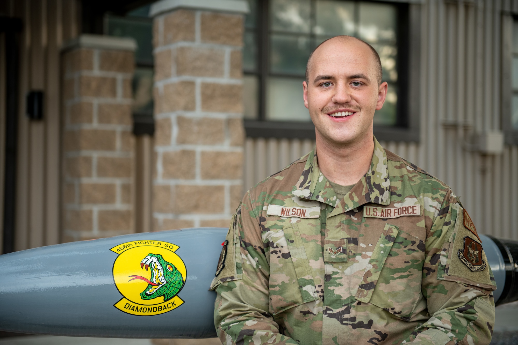 Airman 1st Class Ethan Wilson, Air Force reservist in the 419th Aircraft Maintenance Squadron at Hill Air Force Base, Utah