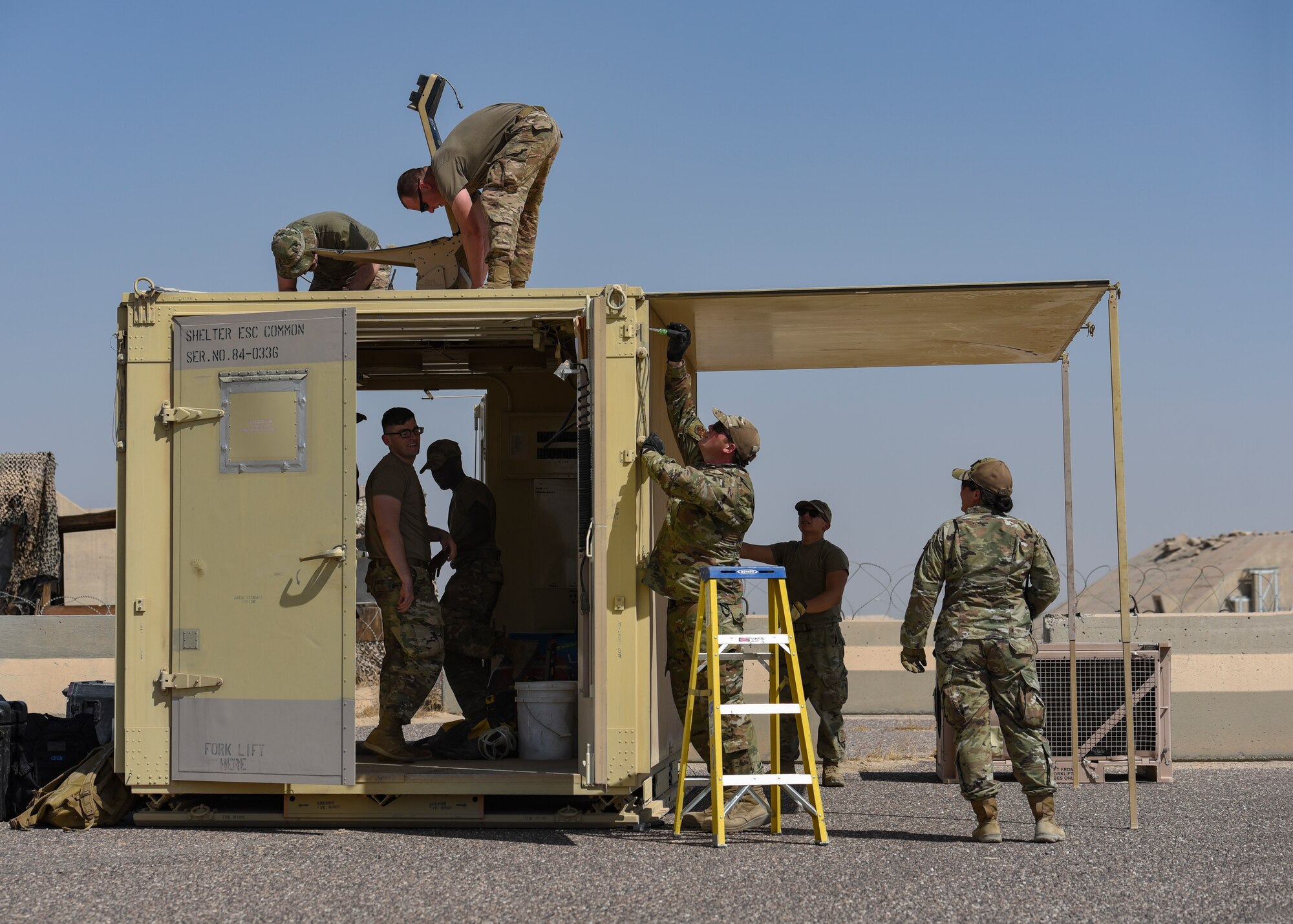 Airmen from Ali Al Salem Air Base and Al-Jaber Air Base, Kuwait, honed the 386th Air Expeditionary Wing’s force generation capabilities by training in the Agile Combat Employment (ACE) concept between the two bases during Blue Marauder 21.