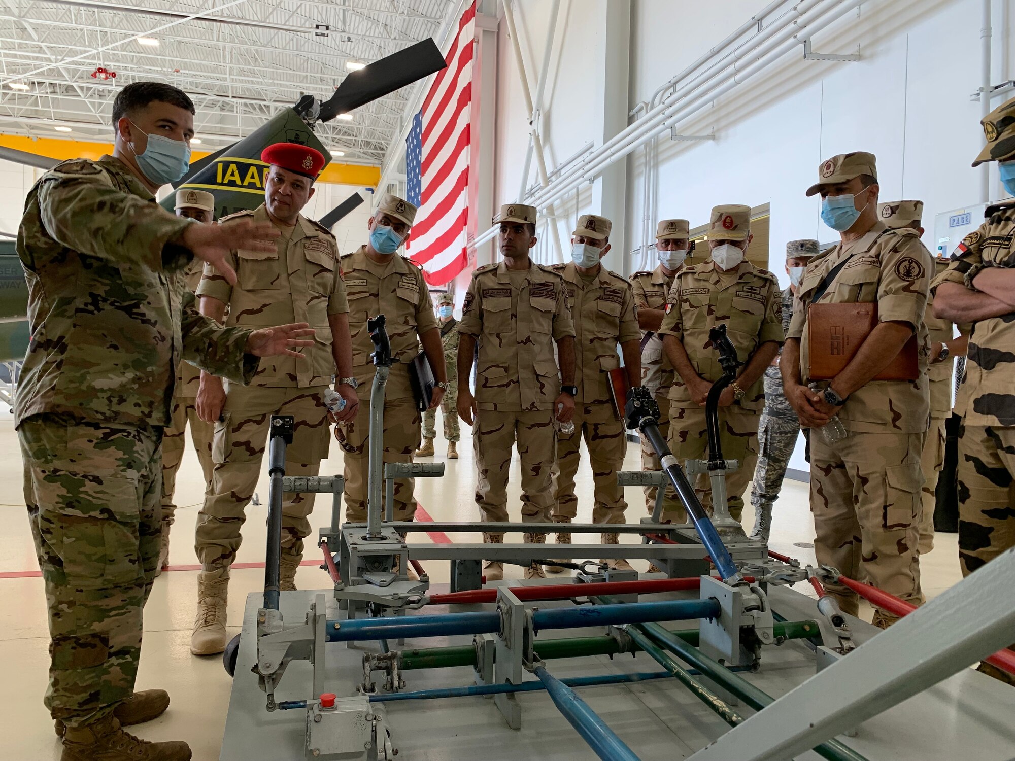 USAF tech sgt gives tour at IAAFA hangar