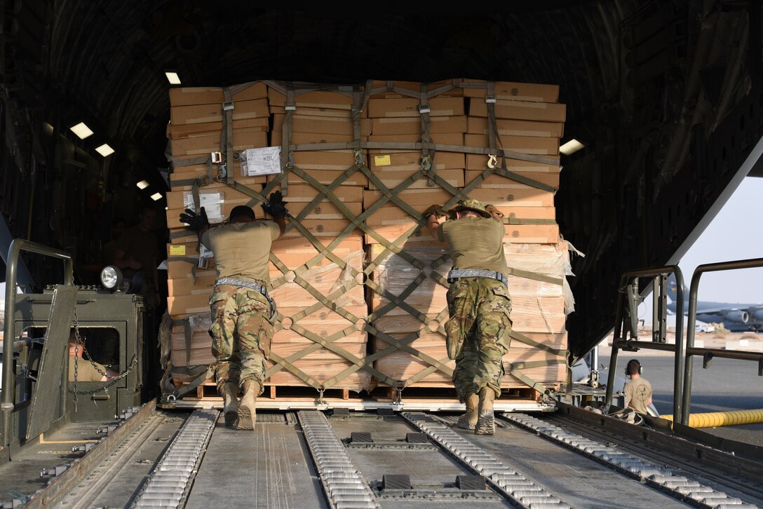 A photo of service members supporting Afghanistan evacuations