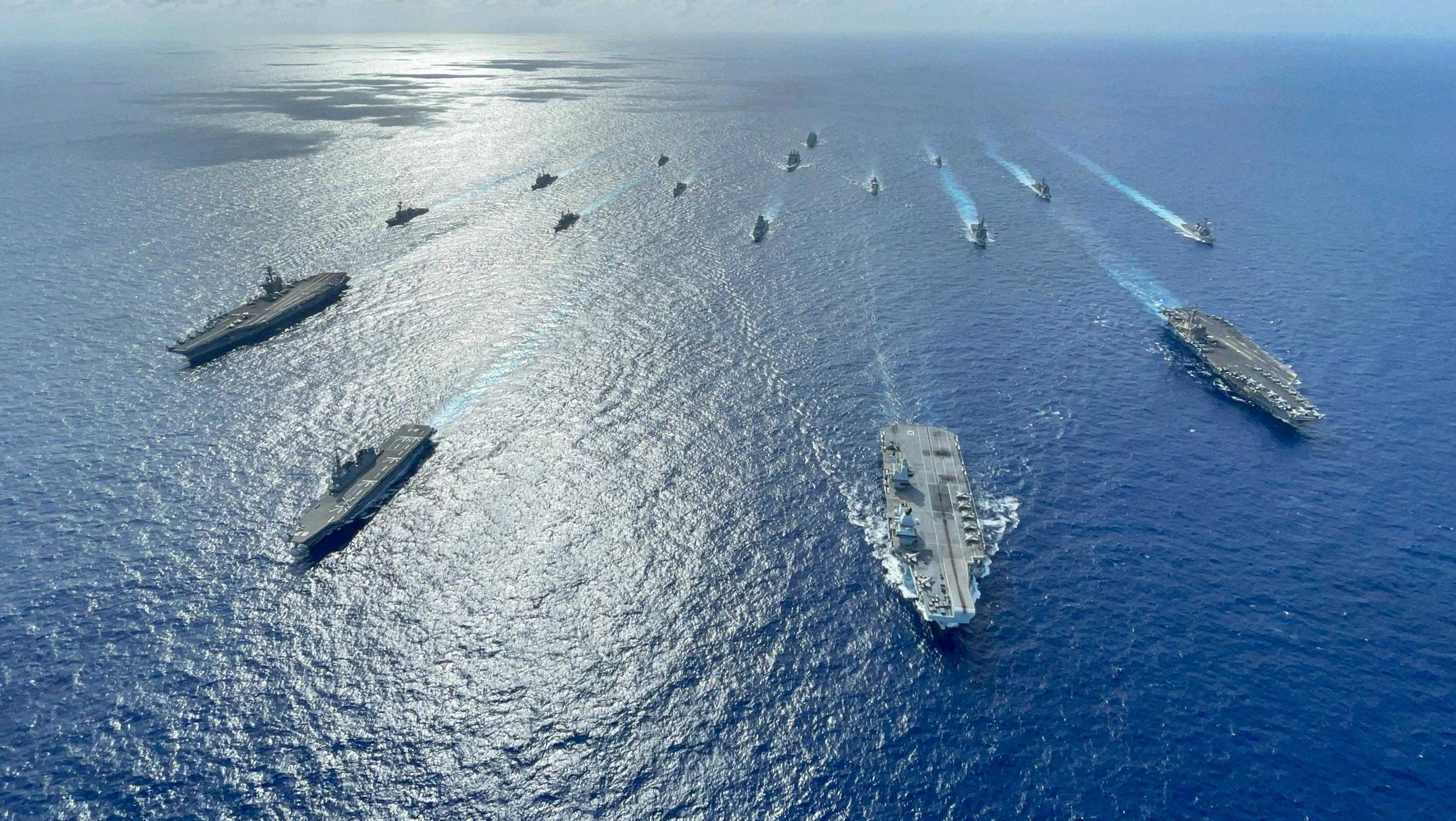 Multiple Allied Carrier Strike Groups Operate Together in Multiple Allied Carrier Strike Groups Operate Together in