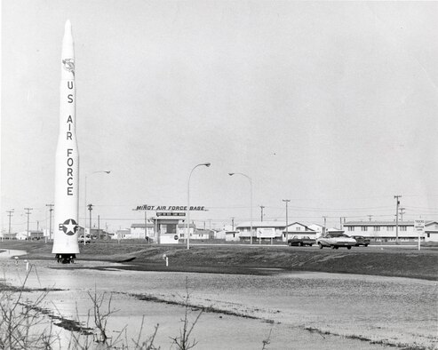 The construction of Minot AFB in the late 1950s.