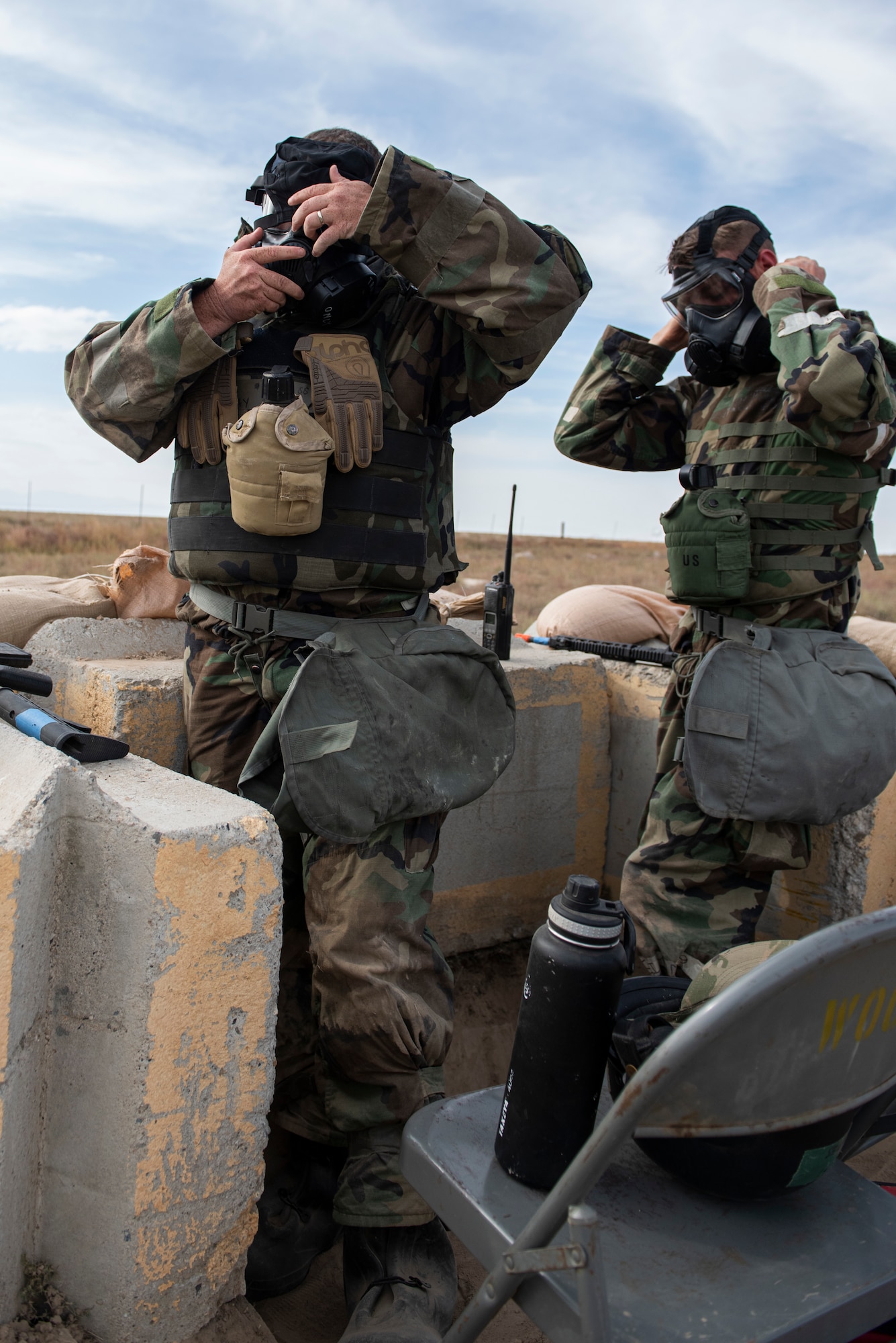 Medical Airmen perform simulated triage on a patient