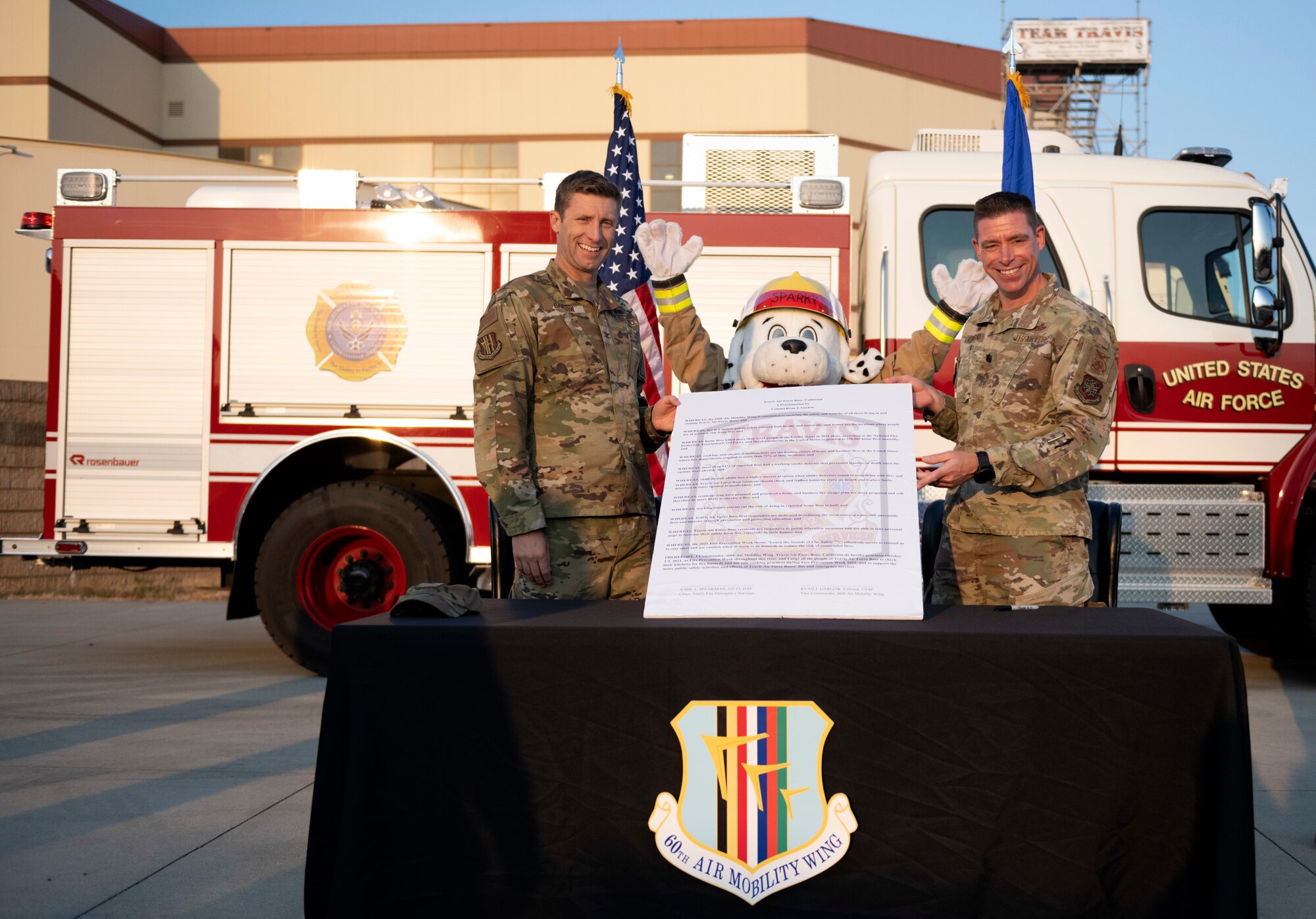 Photos of firefighters and firefighter equipment