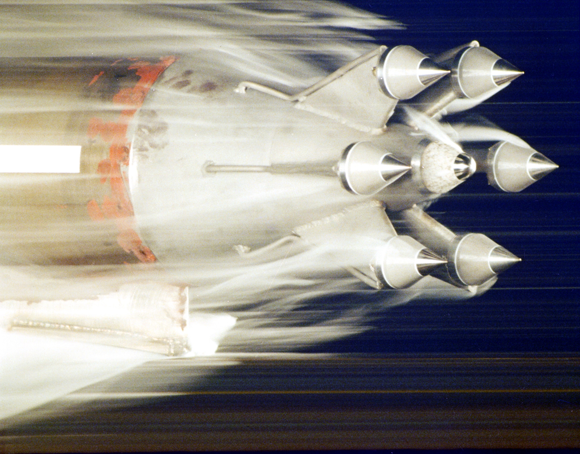 Holloman High Speed Test Track personnel perform a test at Holloman Air Force Base, New Mexico, to assess the impact of rain on a test article launched at a high speed. Along with weather testing, other types of testing conducted on the track include impact testing, weapons dispense testing and aerodynamic testing. The HHSTT is operated by the 846th Test Squadron, a unit of the 704th Test Group of the Arnold Engineering Development Complex, headquartered at Arnold Air Force Base, Tenn. Personnel in the 846 TS are currently exploring the modernization of the test track to extend its lifespan and further aid in the development of hypersonic systems. (U.S. Air Force photo)