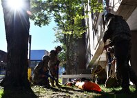 Medics and nurses from the 104th Medical Group went through a training to receive their Tactical Combat Casualty Care certificates Sept. 18-19, 2021, at the Hartford Hospital Center for Education, Simulation, and Innovation, in Hartford, Conn. The training focused on evidence-based, life-saving techniques and strategies for providing the best trauma care on the battlefield.  (U.S Air National Guard Photos by Staff Sgt. Sara Kolinski)