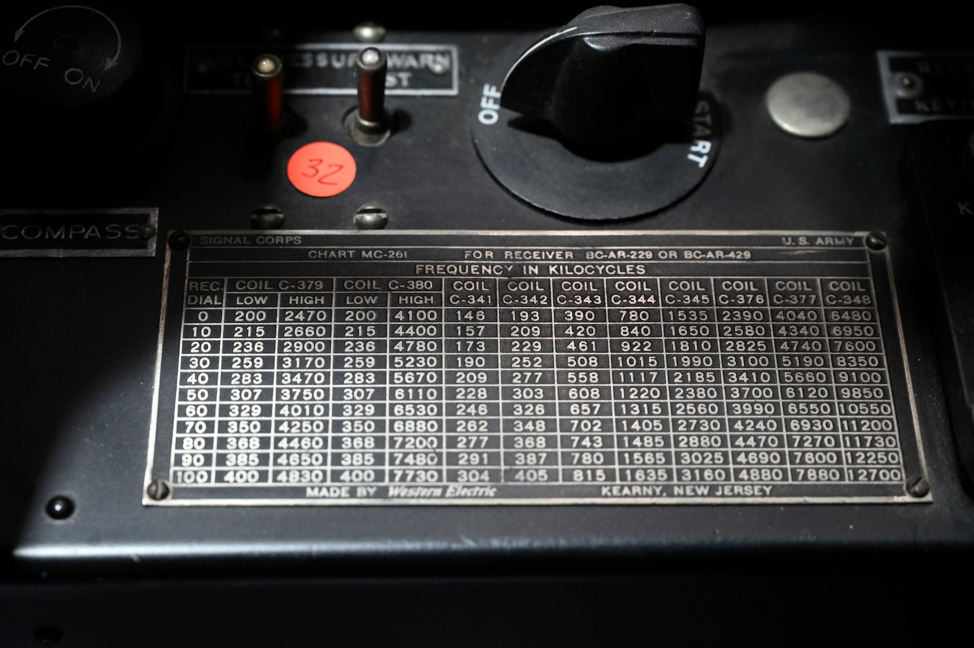 Interior view of the Beech AT-10 Wichita cockpit at the National Museum of the U.S. Air Force World War II Gallery.