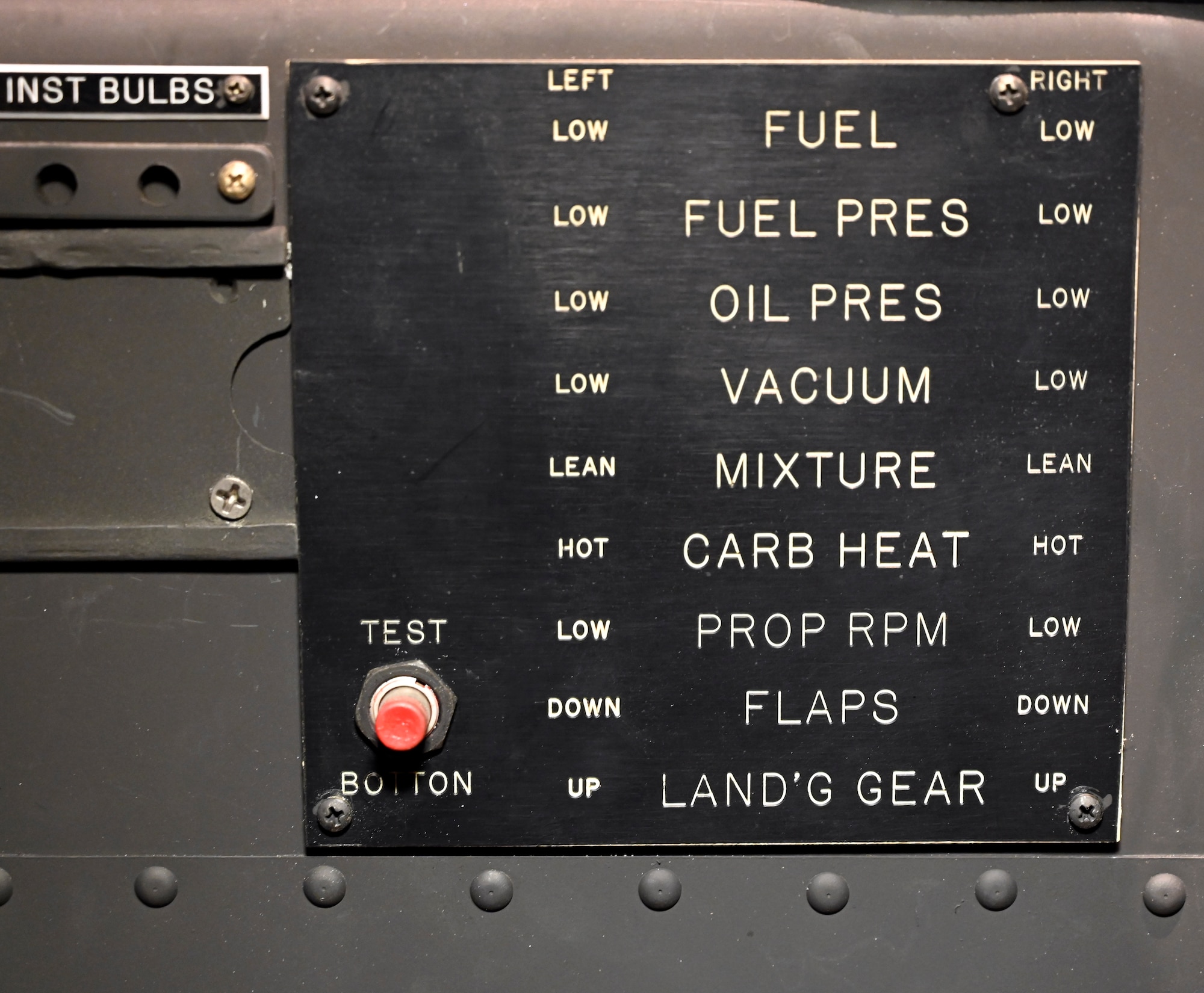 Interior view of the Curtiss AT-9 Jeep/Fledgling at the National Museum of the U.S. Air Force World War II Galllery.