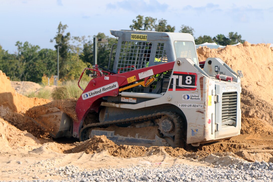 Dirt is cleared at Fort Jackson, South Carolina as part of the Basic Training Complex Four, Phase Two project.  Formally known as a Basic Combat Trainee Complex, it has all the required facilities to house and fully train the Army’s new recruits, while also being close to field training areas and ranges.  The project has a current cost of about $42 million and is expected to be finished at the end of 2022.