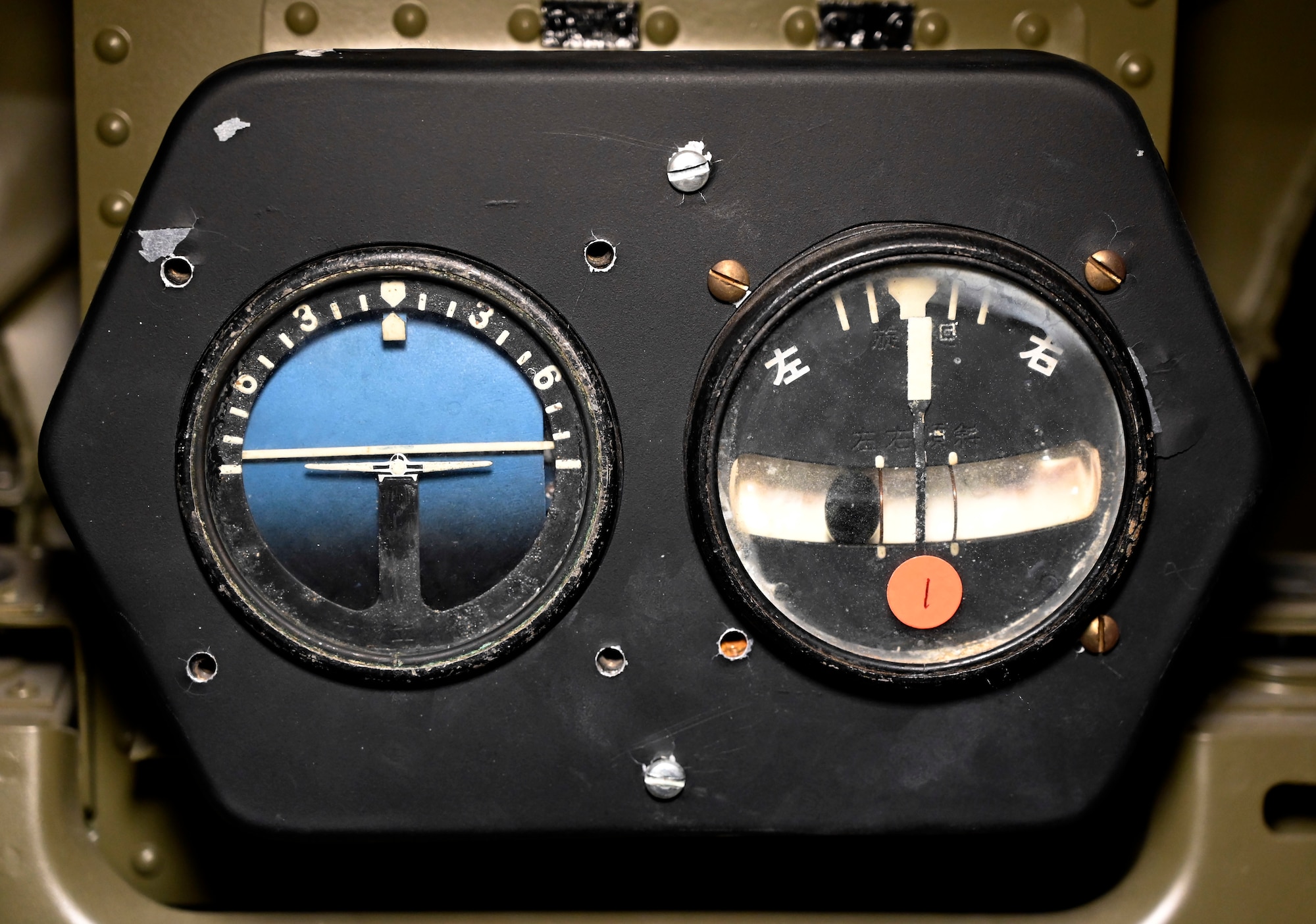 Interior view of the Mitsubishi A6M2 Zero at the National Museum of the U.S. Air Force World War II Gallery.