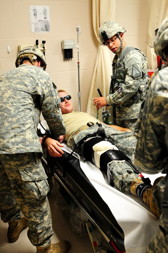 According to the sustainment training staff, this practical exercise and the use of UH-60 Black Hawk medevac helicopters is unique to the Kentucky National Guard