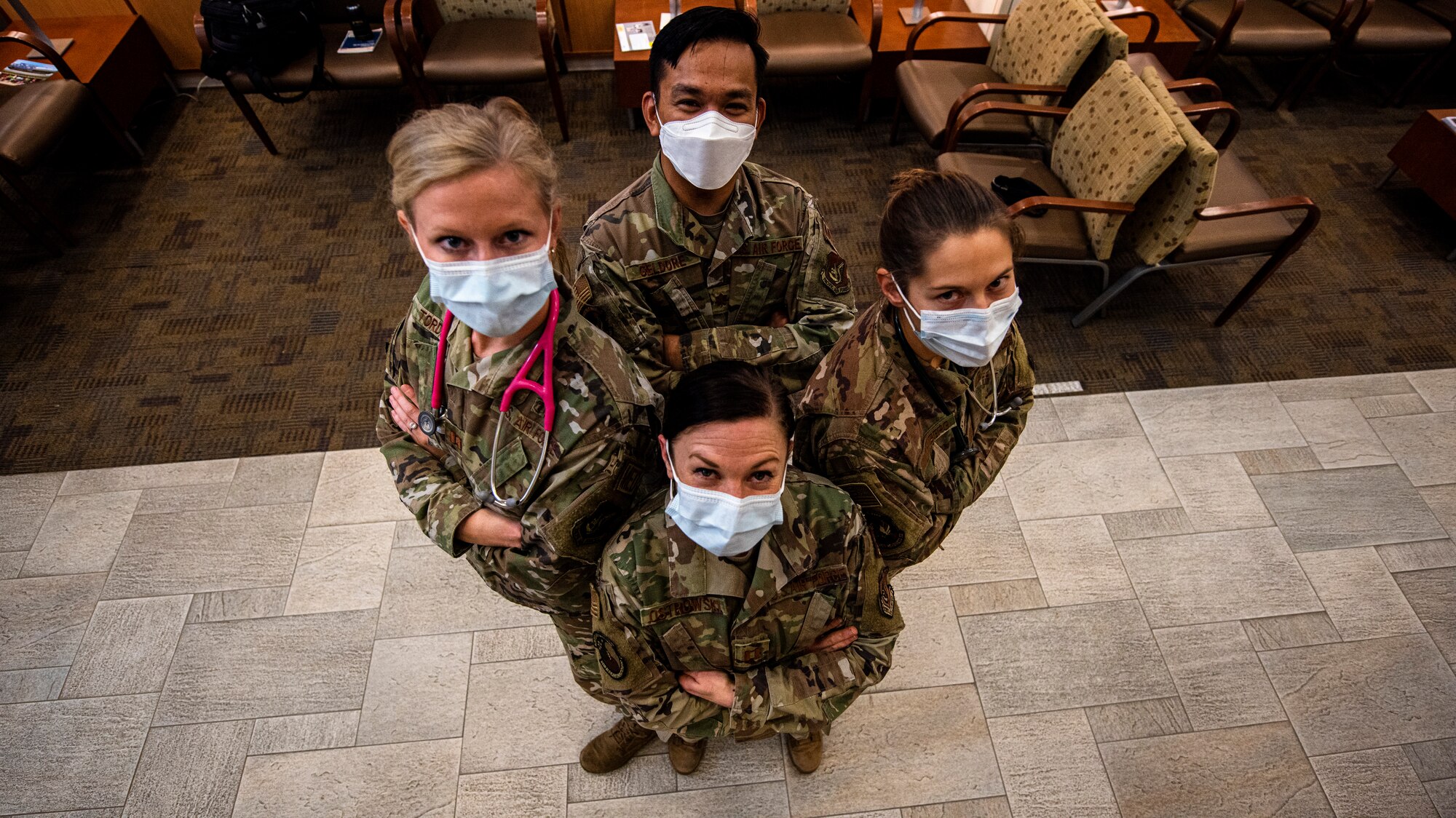 A group of physician assistants stand ready