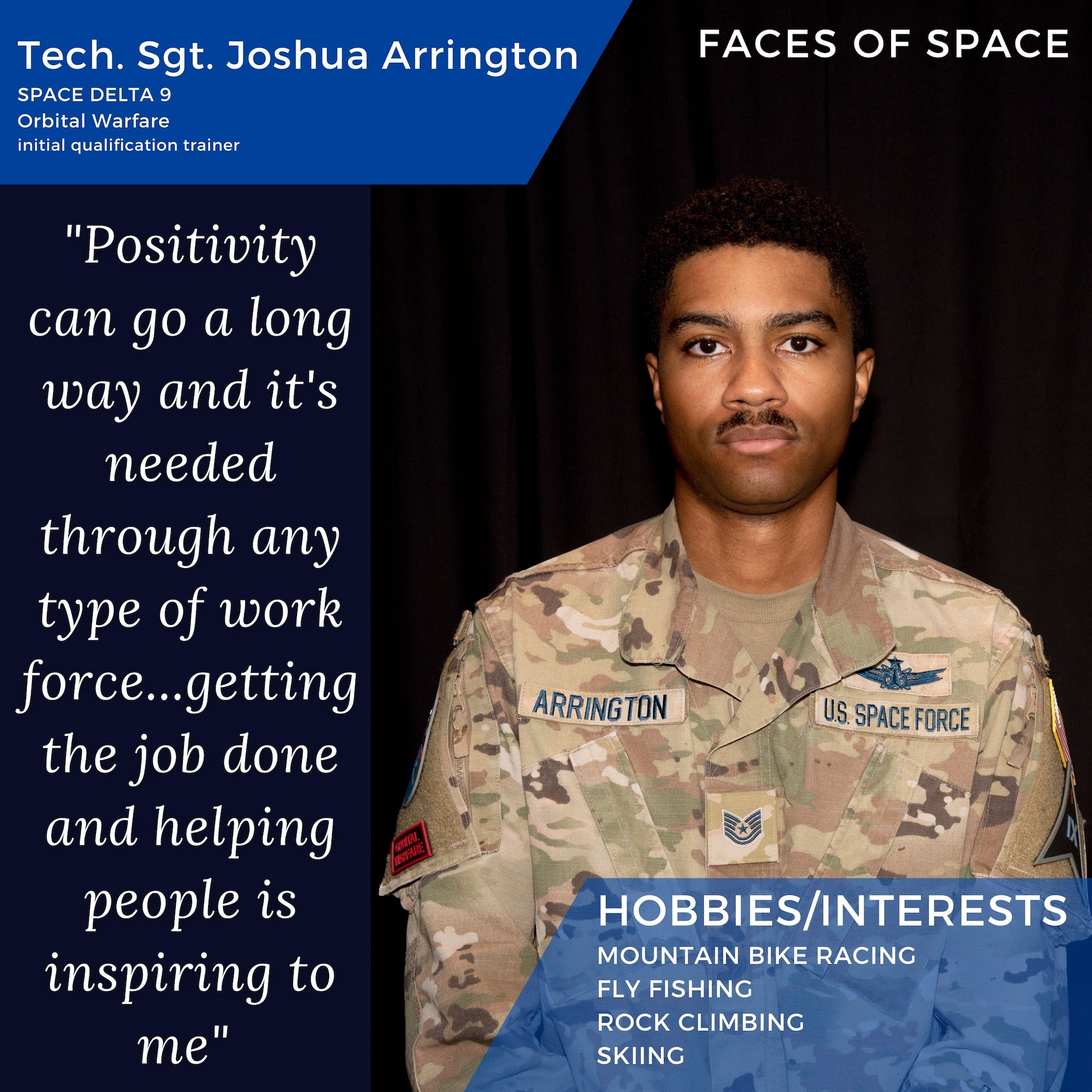 TSgt Arrington poses for a portrait photo
