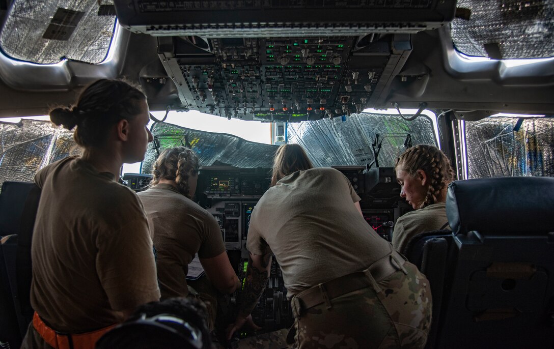 AUAB all-female aircrew takes charge