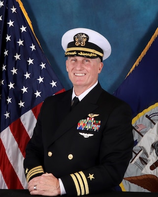 LEMOORE, Calif. -- (Oct. 13, 2021) Portrait shot of Cmdr. Riley E. Swinney Jr. (U.S. Navy photo)