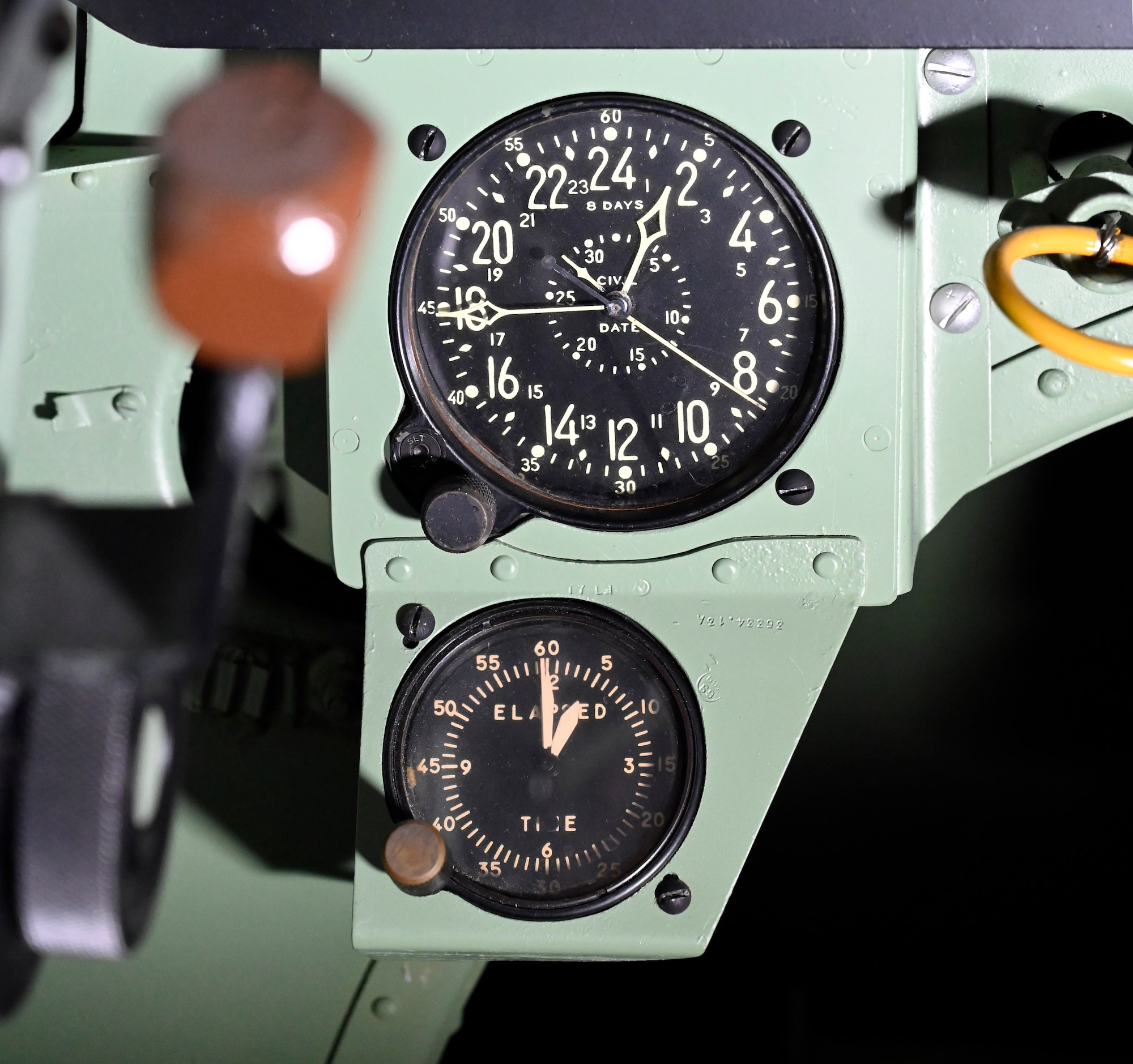 Interior view of the Supermarine Spitfire PR.XI cockpit at the National Museum of the U.S. Air Force World War II Gallery.