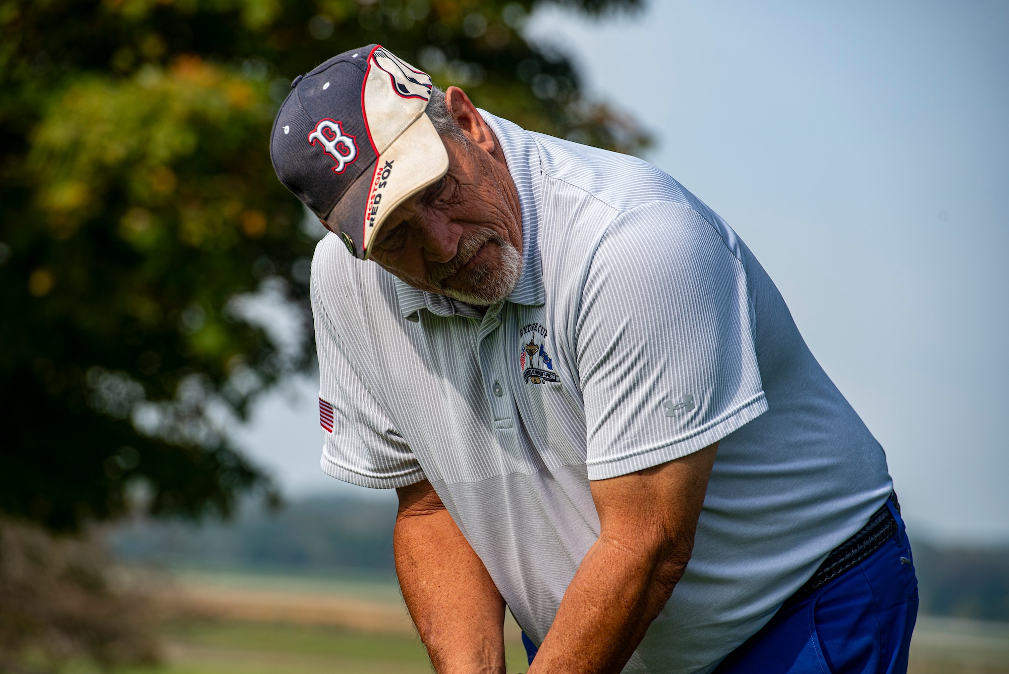 Jay Donnelly putts for par on Day 3 of the Ryder Cup tournament Oct. 11