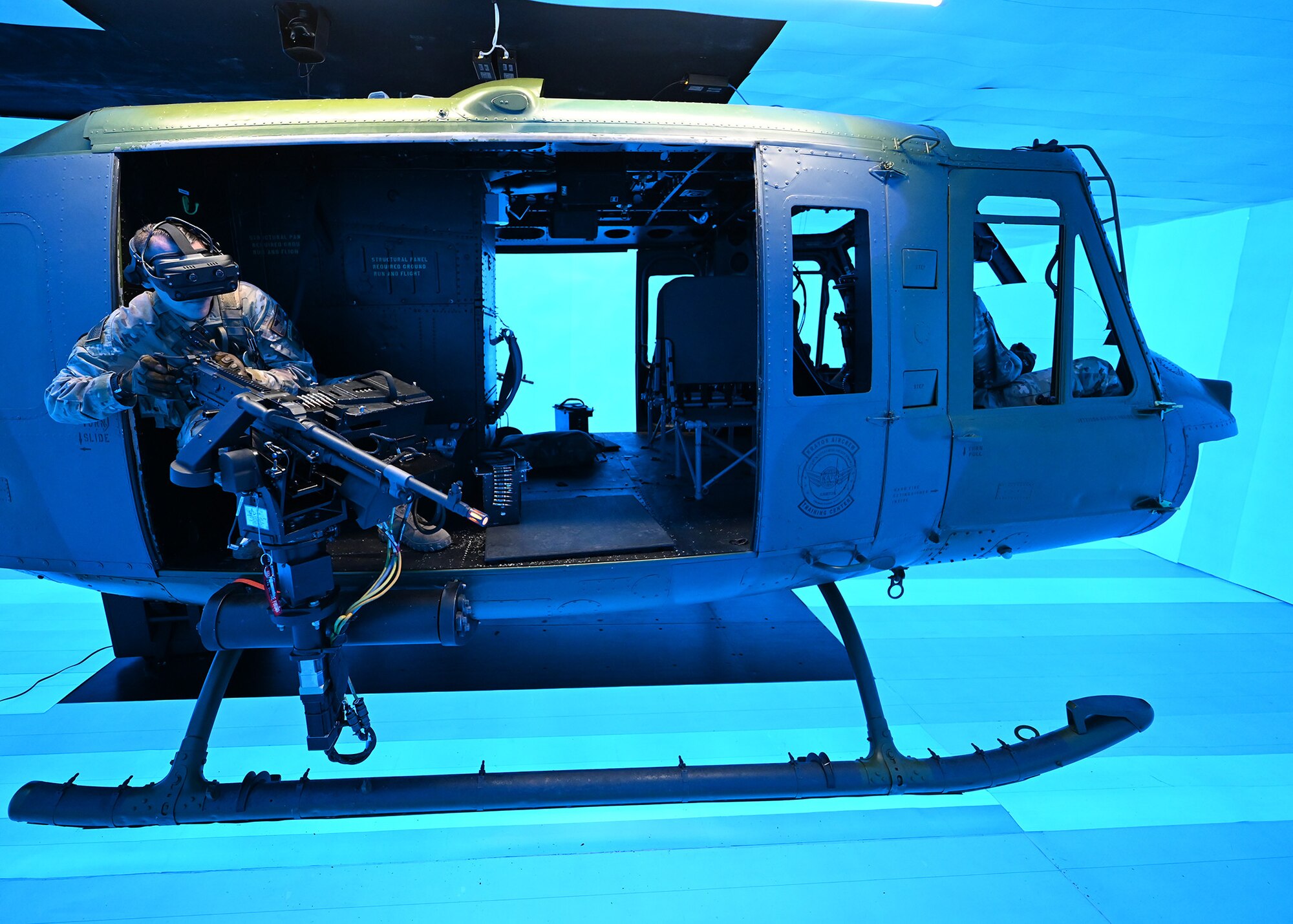 air crew with simulated weapon