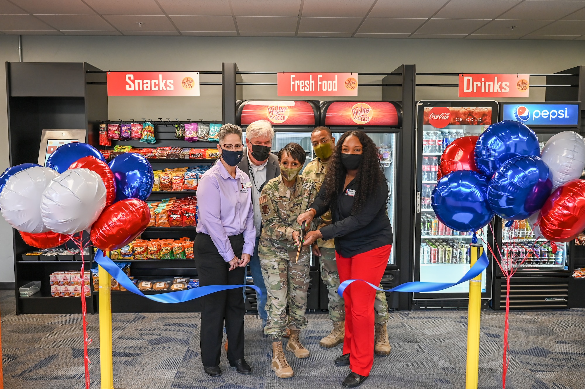 A new "Bistro-to-Go" Micro Market located in a software support facility in building 2721 at Hill Air Force Base, Utah opened Oct. 14, 2021. The self-service store offers a variety of food and drinks in the building's common area.