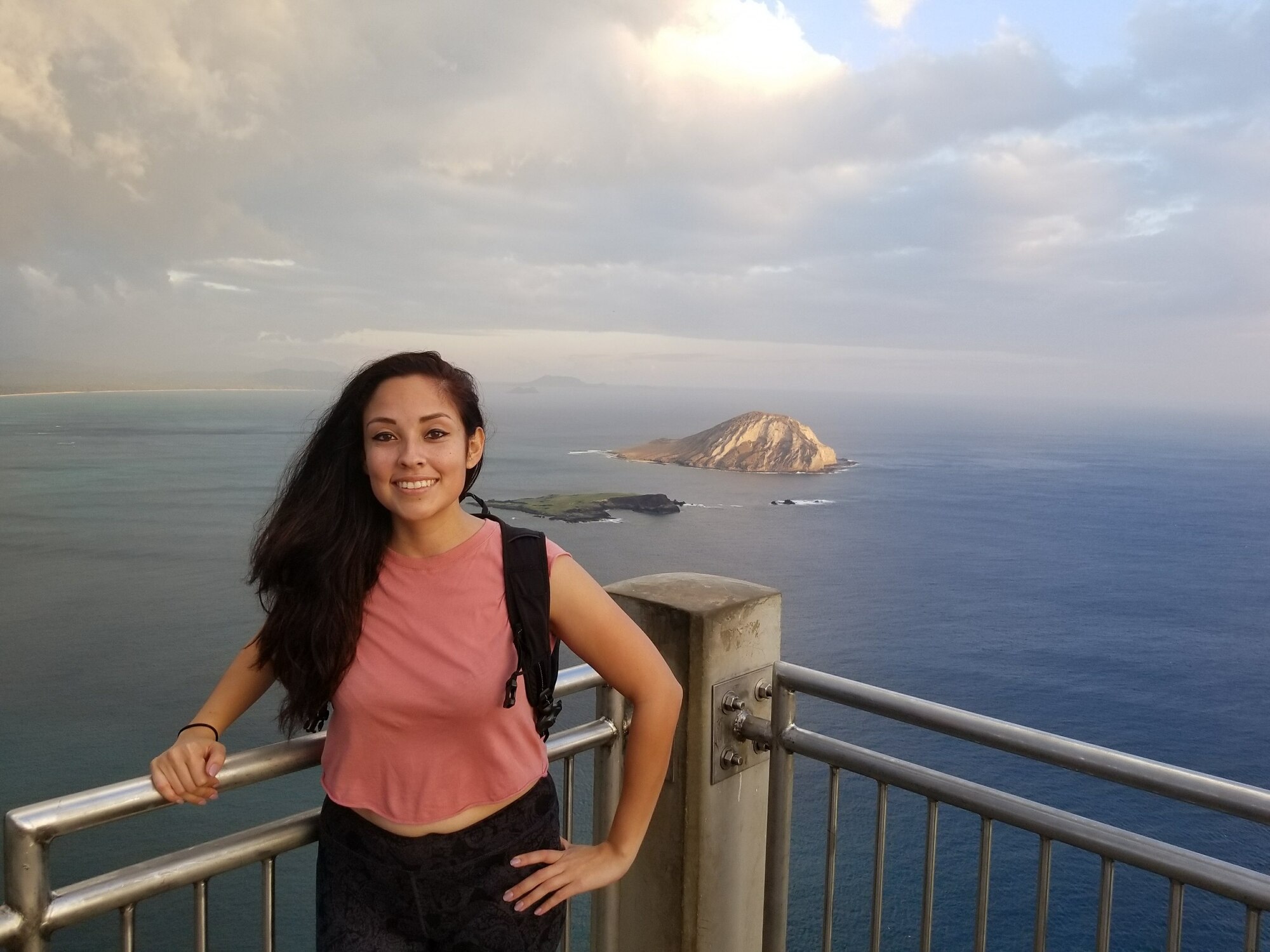 U.S. Air Force Tech Sgt. Sandra Henriquez, 459th Maintenance Squadron, aero repair technician, poses for a photo while on temporary duty assignment in Hawaii in 2017. (Courtesy Photo)