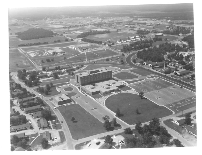 Historical aerial photo of the General Leonard Wood Army Hospital taken in 1965 at Fort Leonard Wood, Mo.