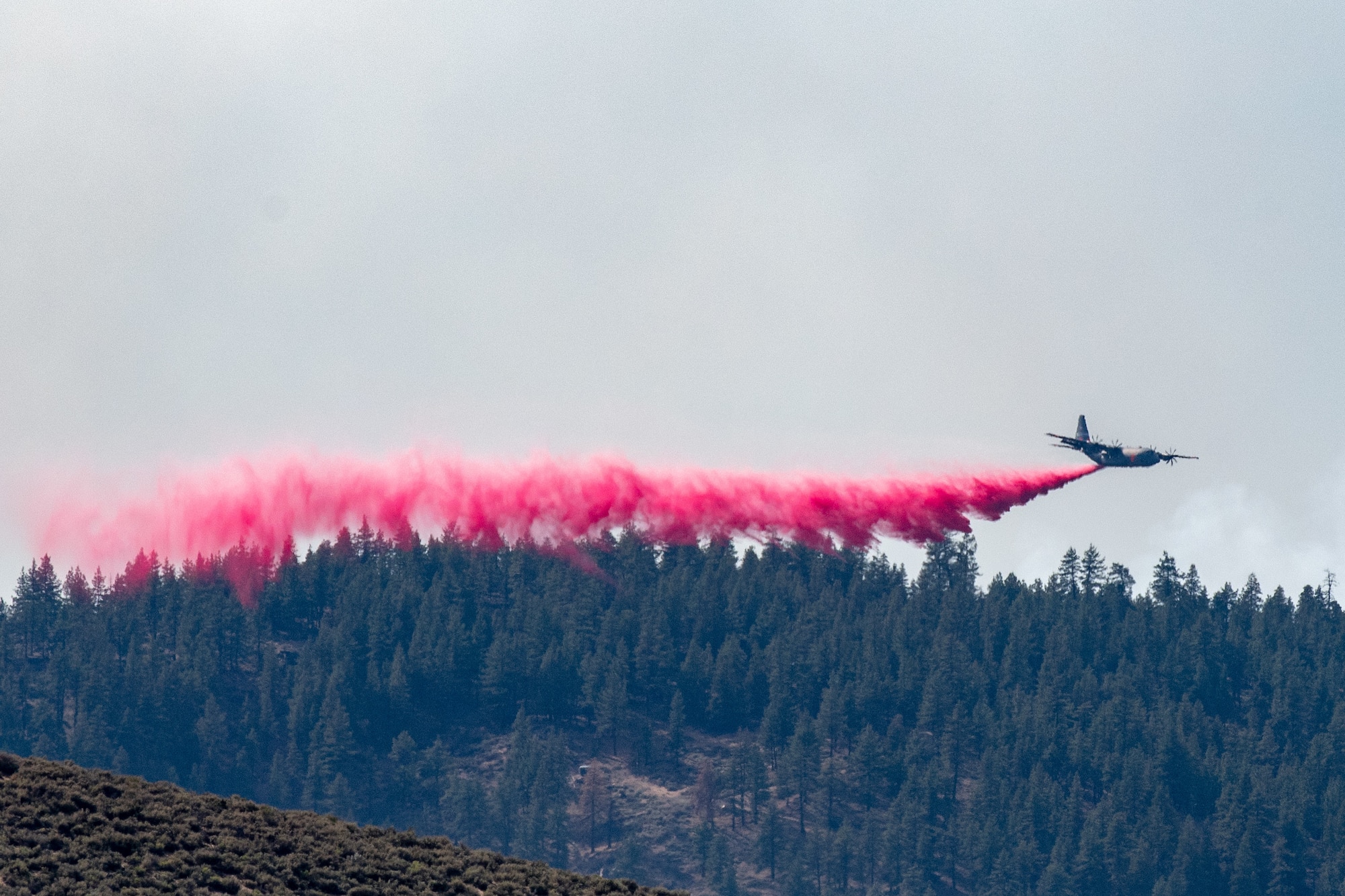 MAFFS plane over Beckwourth Complex Fire