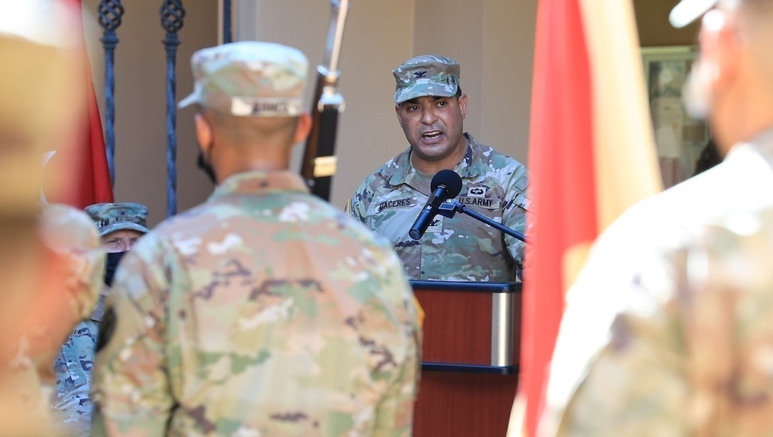 Col. Carlos Caceres assumes command of the Caribbean geographic command