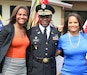 Brig. Gen. Louis Mitchell, center, posed for a photo with wife, Karen, right, and daughter, Karina, following his promotion to general officer in Columbia, S.C., 1 October 2021. Mitchell moved forward to lead the 94th Training Division - Force Sustainment as Commander at Ft. Lee, Va. (U.S. Army Reserve photo by Sgt. 1st Class Tony Foster, 412th Theater Engineer Command)