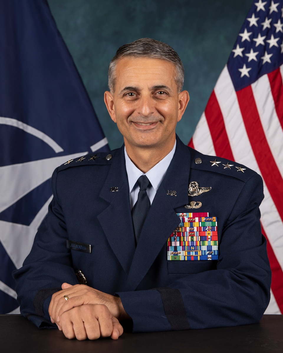 This is the official photo of Lt. Gen. David J. Julazadeh.
