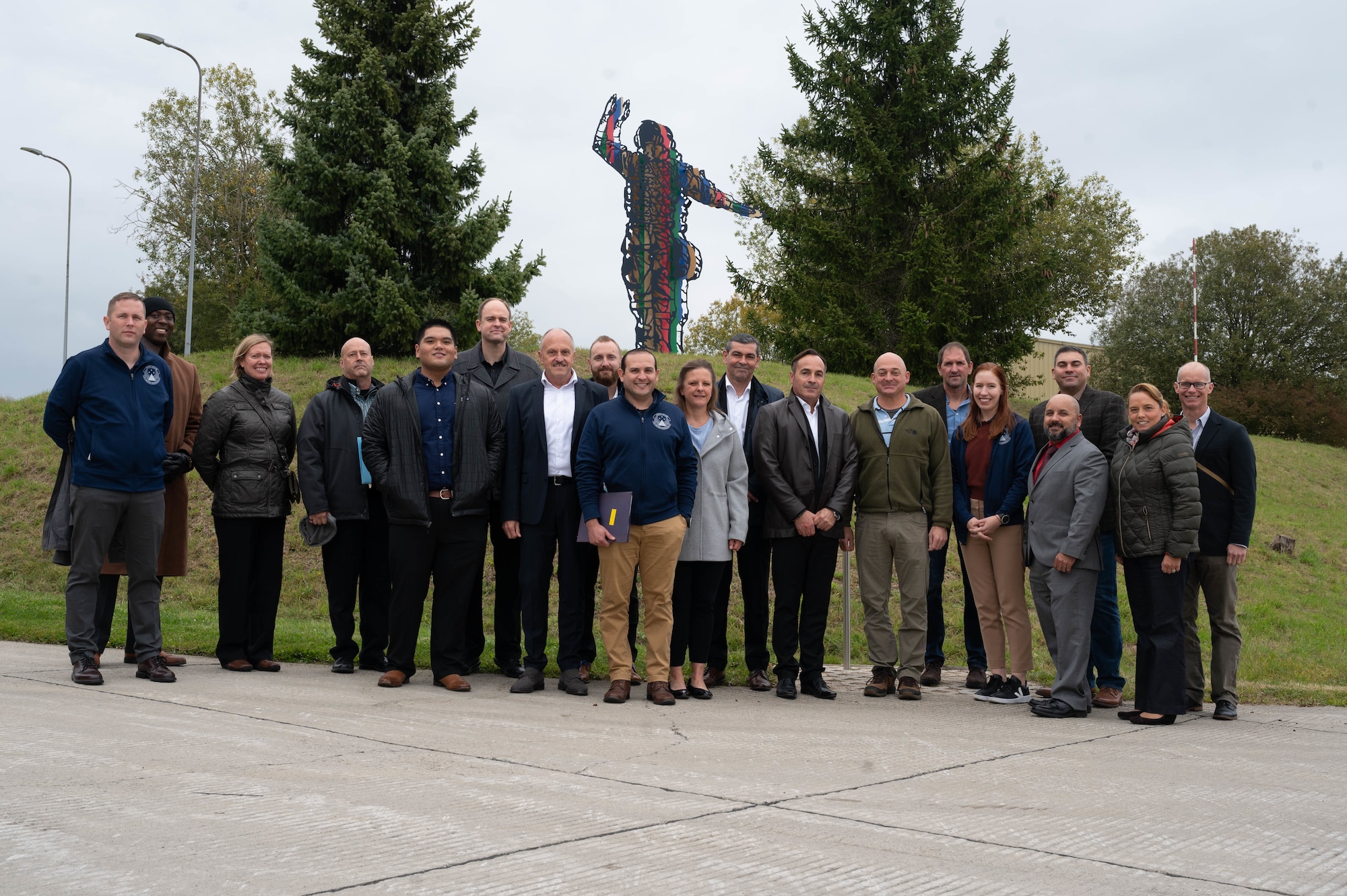 Members of the U.S. Air Force and Warehouse Services Agency  pose for a photo.