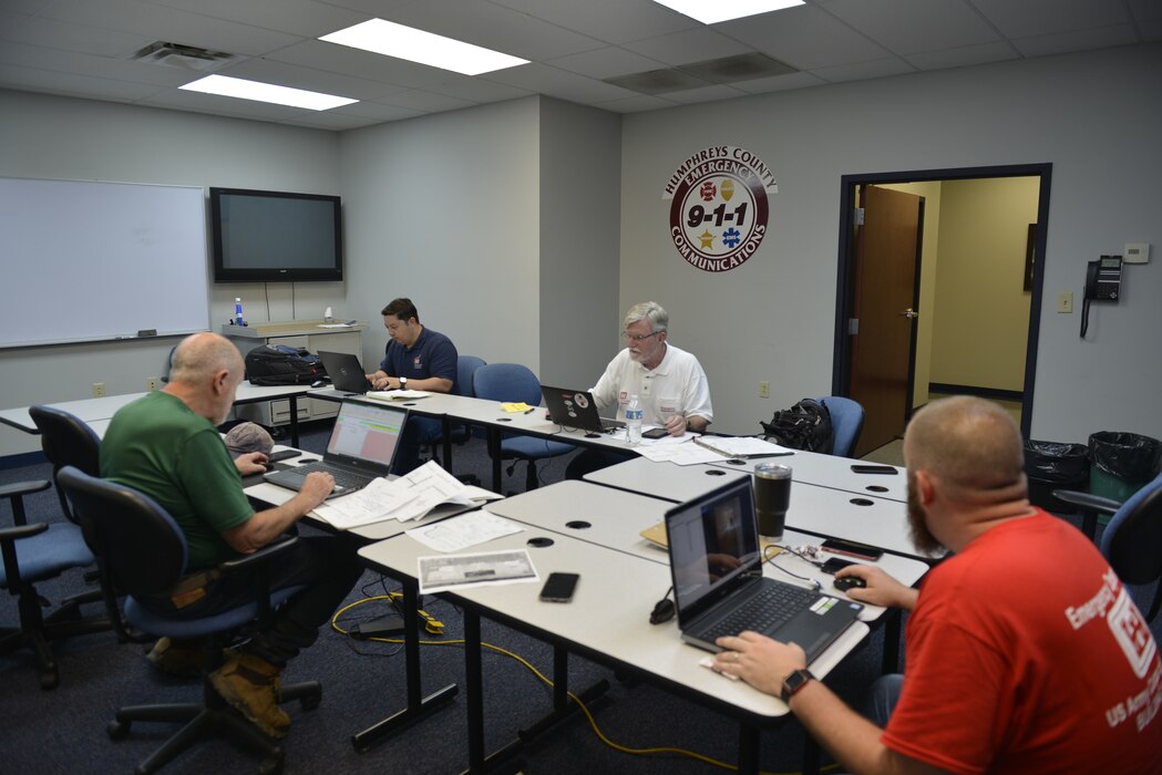 USACE Emergency Operations team gathers together to compile data and costs
