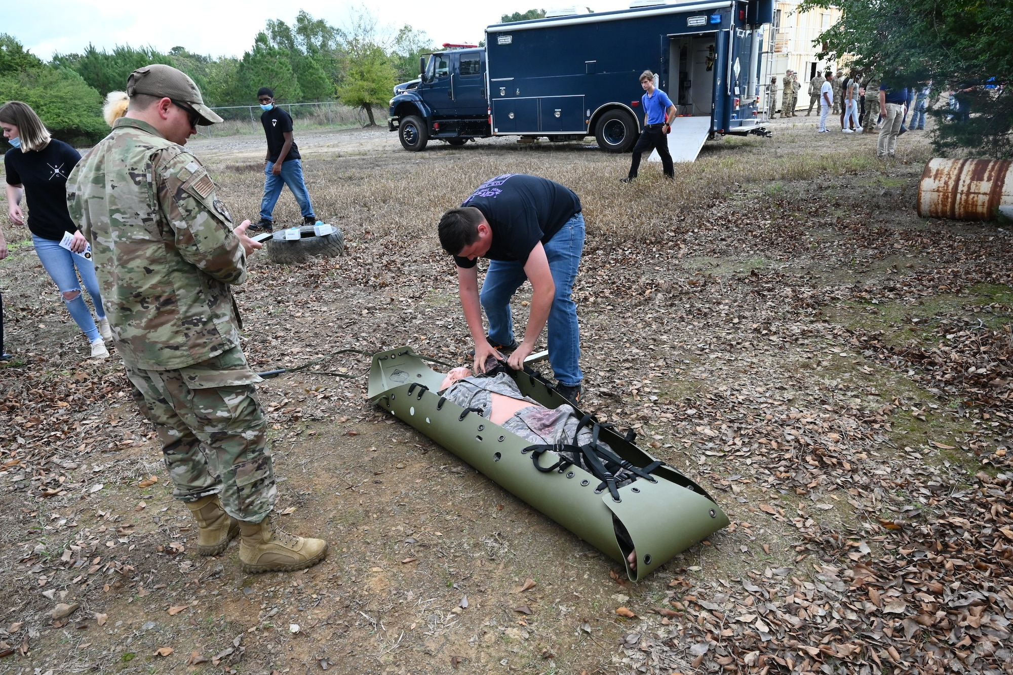 A student learns about Self Aid Buddy Care