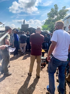 Service members and volunteers from Joint Task Force Bravo (JTF-B), Soto Cano Air Base, help construct a house for a local family in La Paz, Honduras, Oct. 17, 2021.