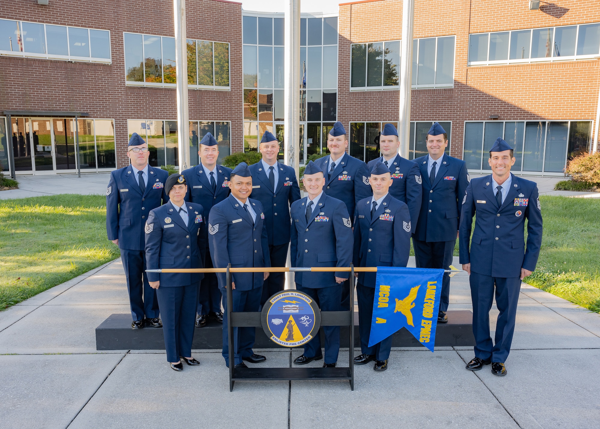 Flight photo of students