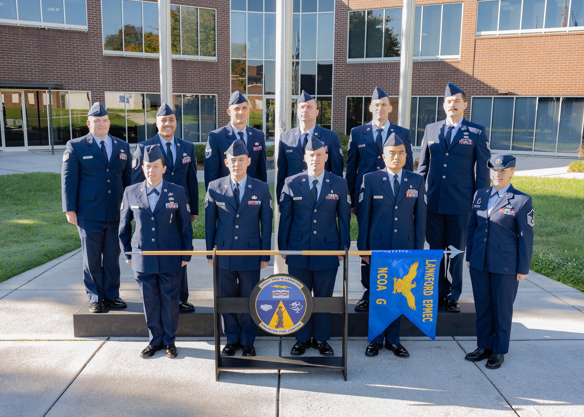 Flight photo of students
