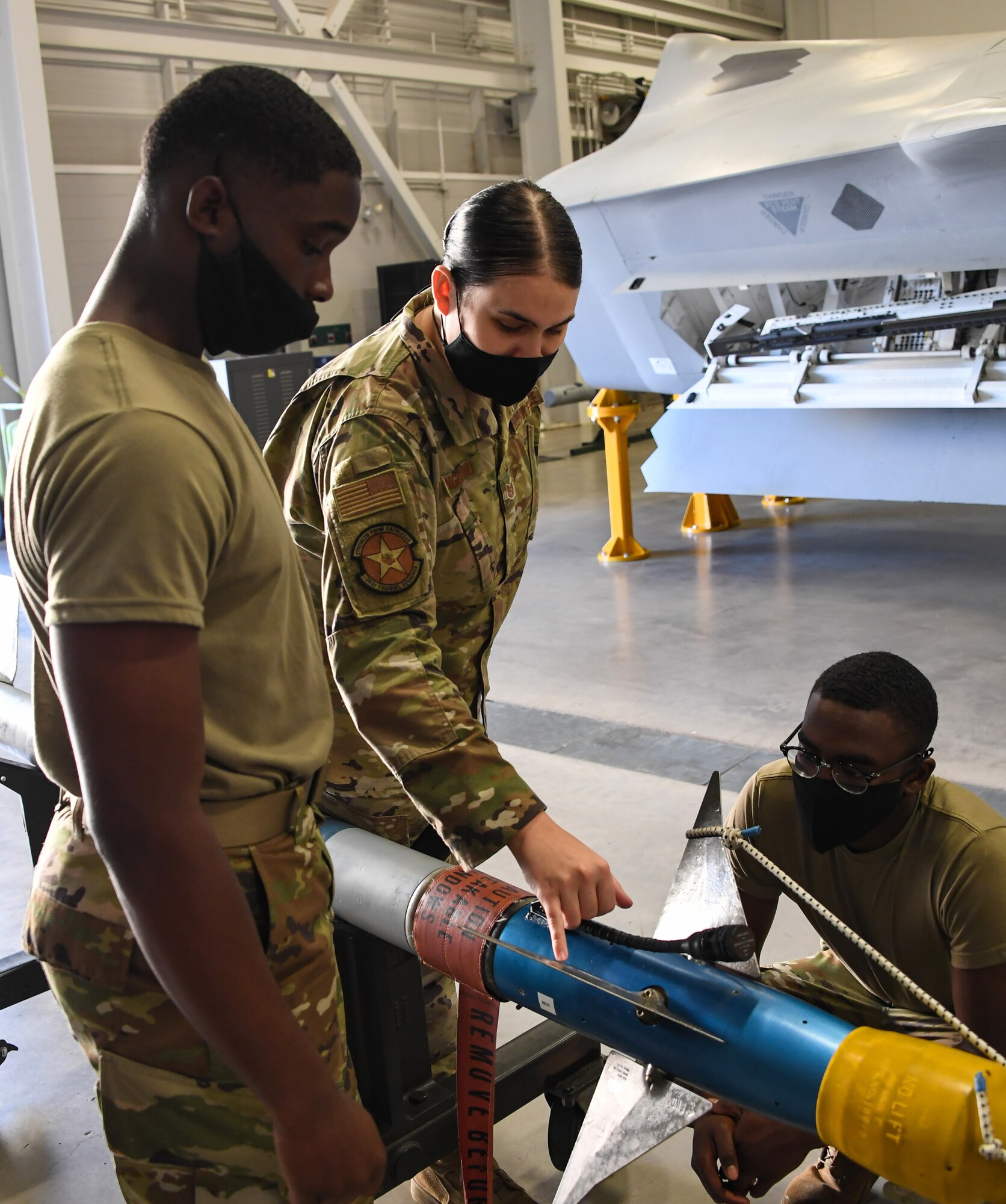 Tech. Sgt. Alyxandra Anguiano teaches weapons Airmen