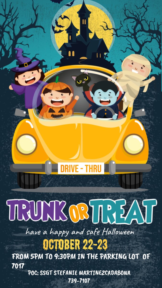 72nd Security Forces Squadron Trunk or Treat flyer
